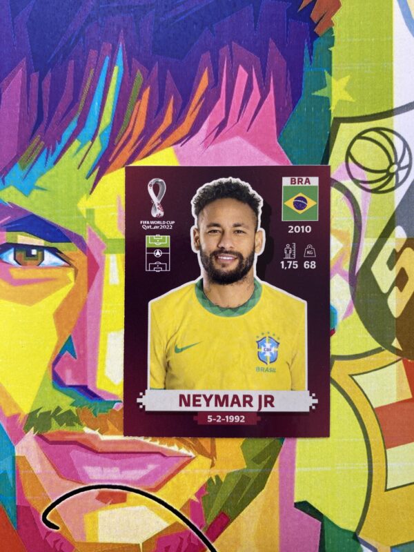 NEYMAR >> Figurinha do Neymar (BRA17) - Copa do Mundo 2022 (Made in Italy - ORYX)