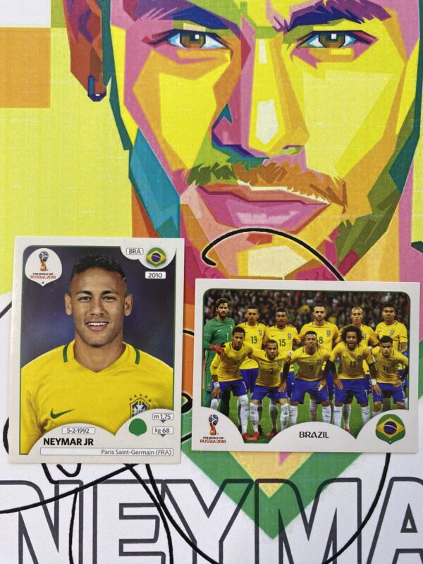 NEYMAR >> Figurinha do Neymar (371) e Equipe Perfilada- Copa do Mundo 2018