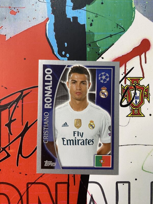 CRISTIANO RONALDO >> Figurinha do CR7 (43)  - Champions League 2015/2016 (Editora TOPPS)