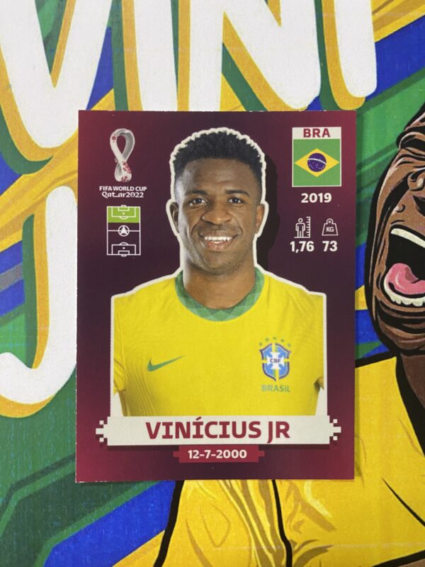 VINICIUS JR. >> Figurinha (BRA20) – Copa do Mundo 2022 (Made in Italy - ORYX)