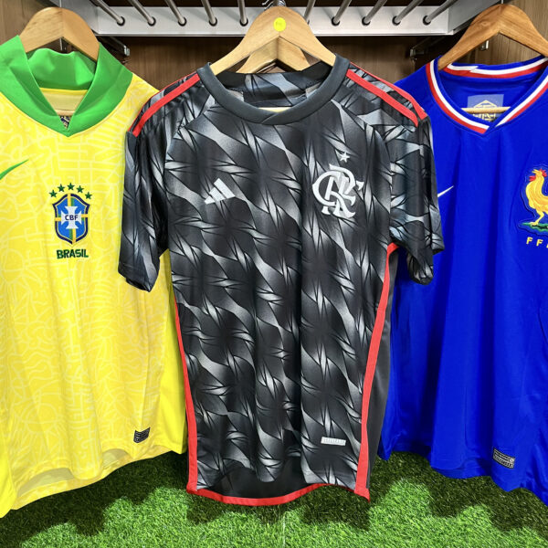 Camisa Adidas Flamengo III 2024/25 - Cinza e Vermelho