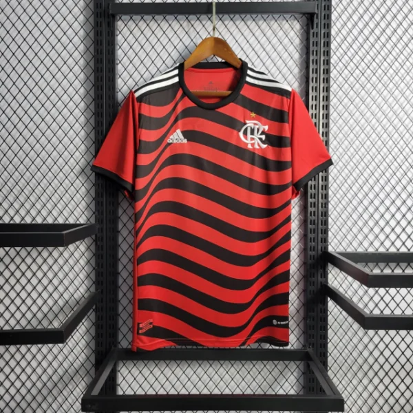 Camisa Adidas Flamengo III 2022/23 - Preta e Vermelha - Image 3